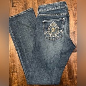 NWOT Express Wide Leg Jeans with embroidery and studs